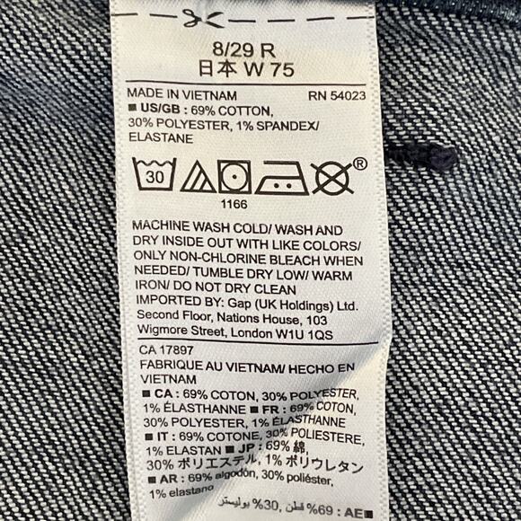 Gap Crop Jeans Culotte Size 8 Dark Wash Indigo Blue Wide Leg Stretch Fall NWT - Picture 15 of 16